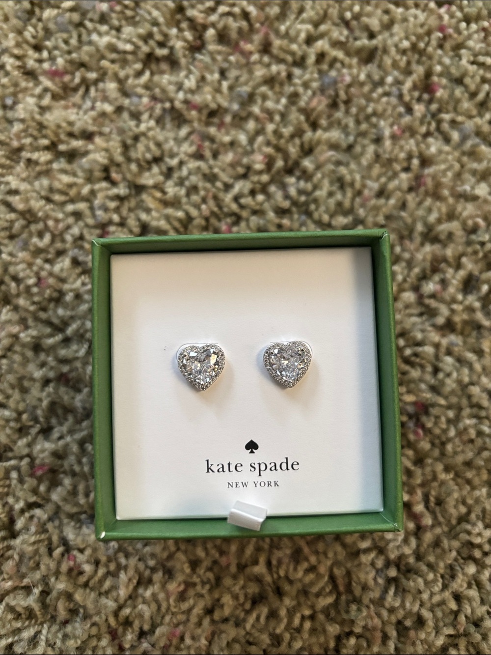Kate Spade My Love Heart Stud Earrings NWT